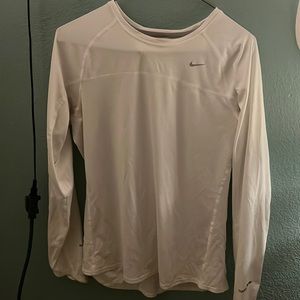 Nike white long sleeve dri fit (barely worn)